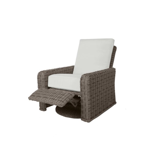 Laurent Swivel Recliner Open in Driftwood