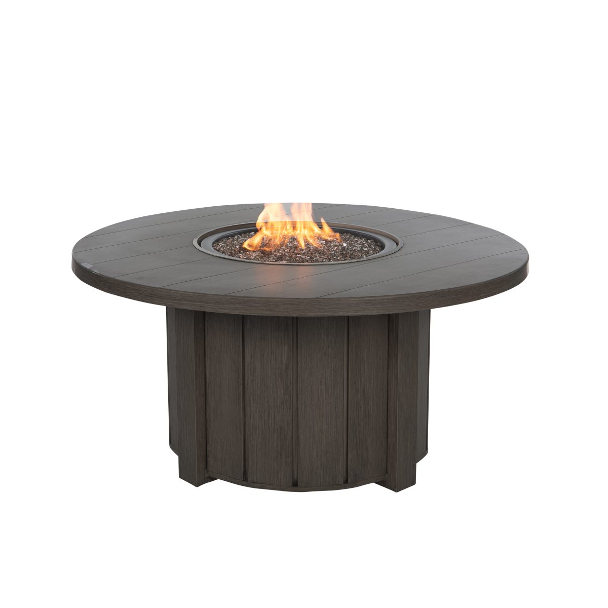 Trevi Fire Pit 50 Round Lit - Chestnut