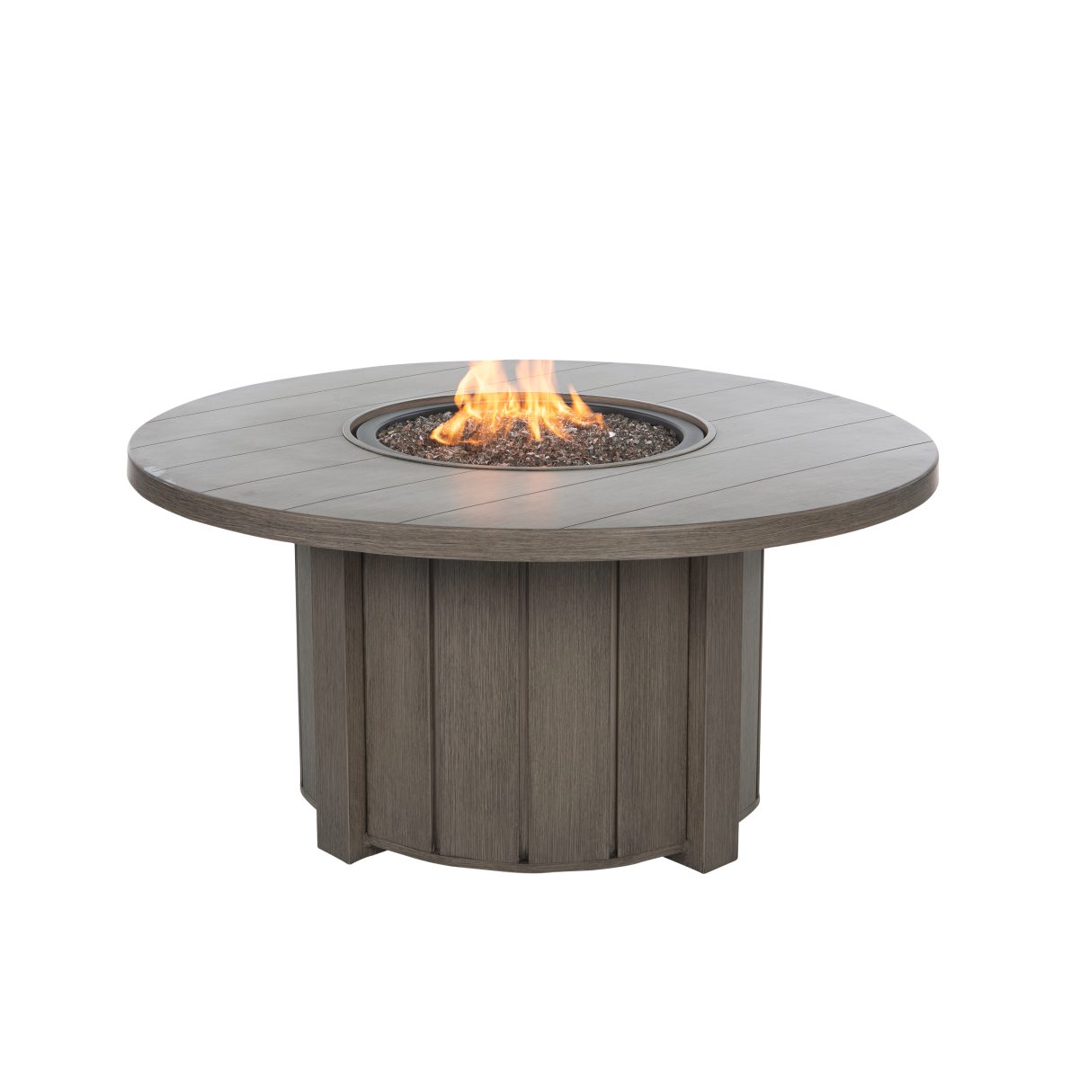 Trevi Fire Pit 50 Round Lit - Hickory