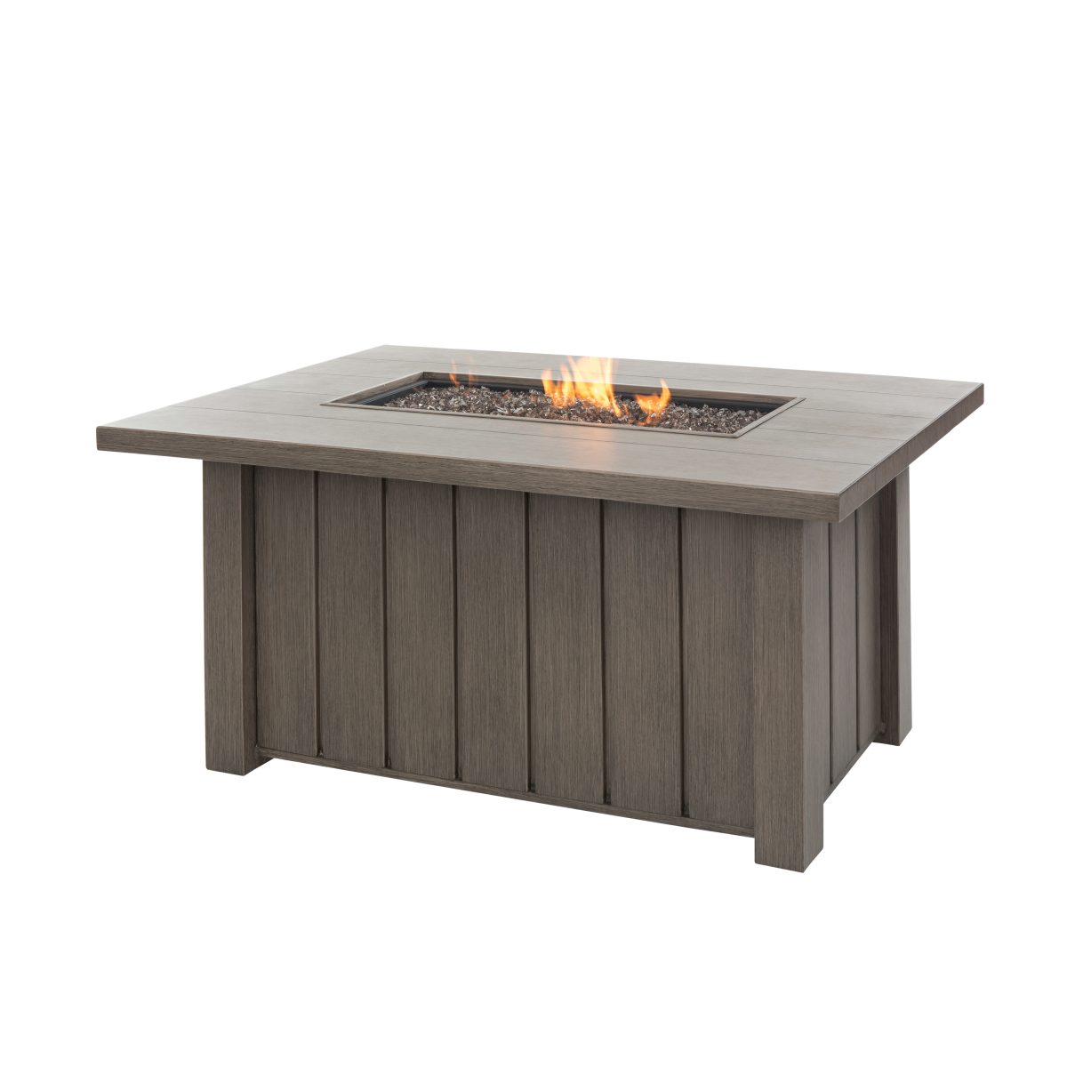 Trevi Fire Pit Rectangular Lit - Hickory