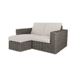 Mia Loveseat Ottoman with Chaise Cushion