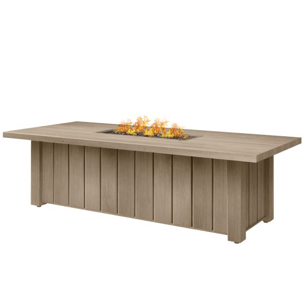 Trevi Fire Pit XL Rectangular Lit - Flax