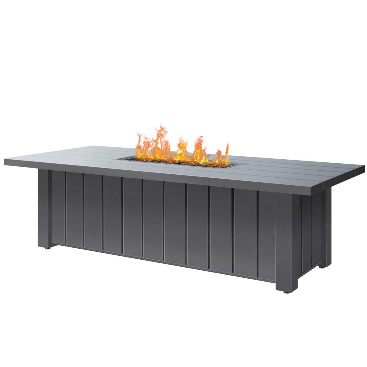 Trevi Fire Pit XL Rectangular Lit - Graphite