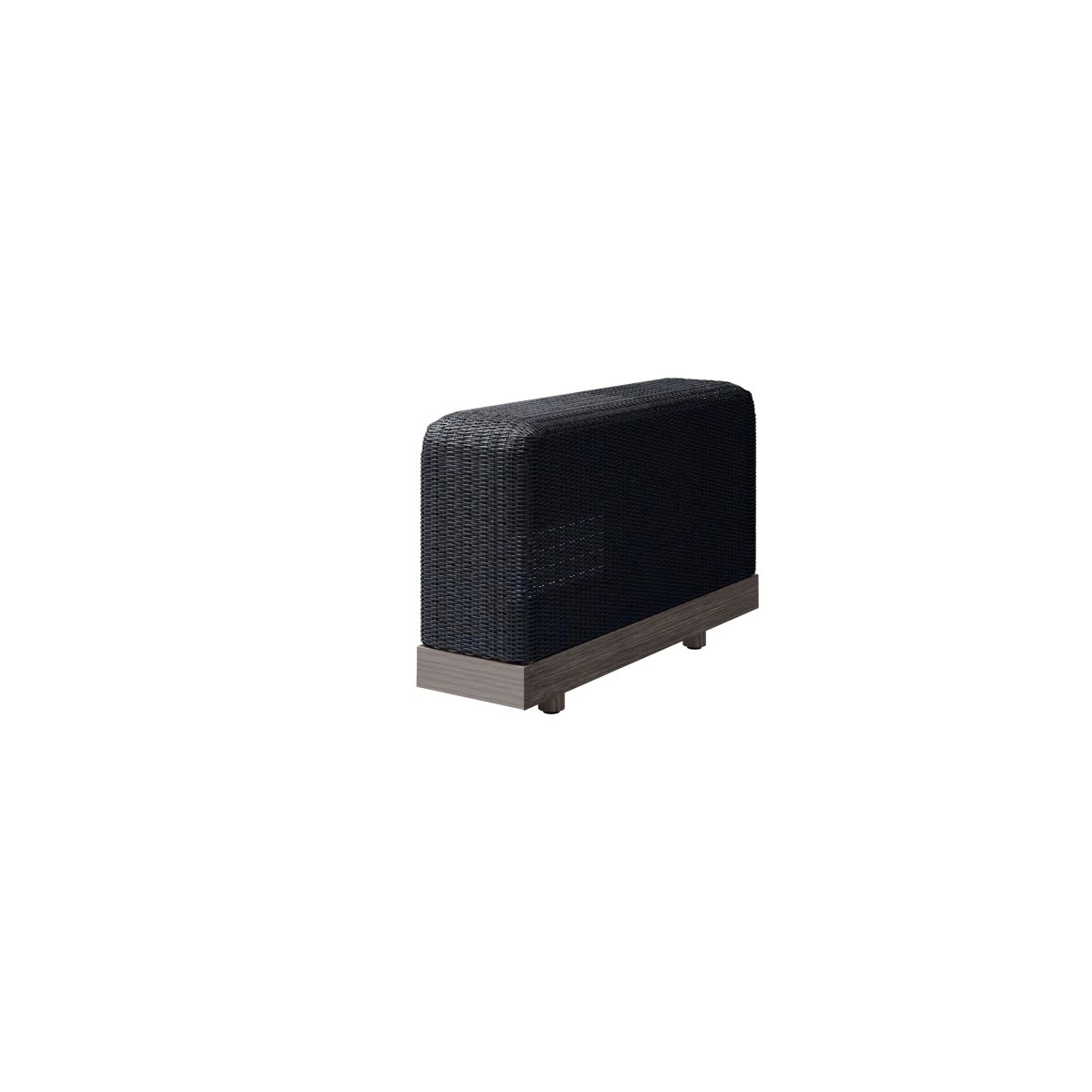 Grande Armrest Section (1 Pc) Coal-Smoke