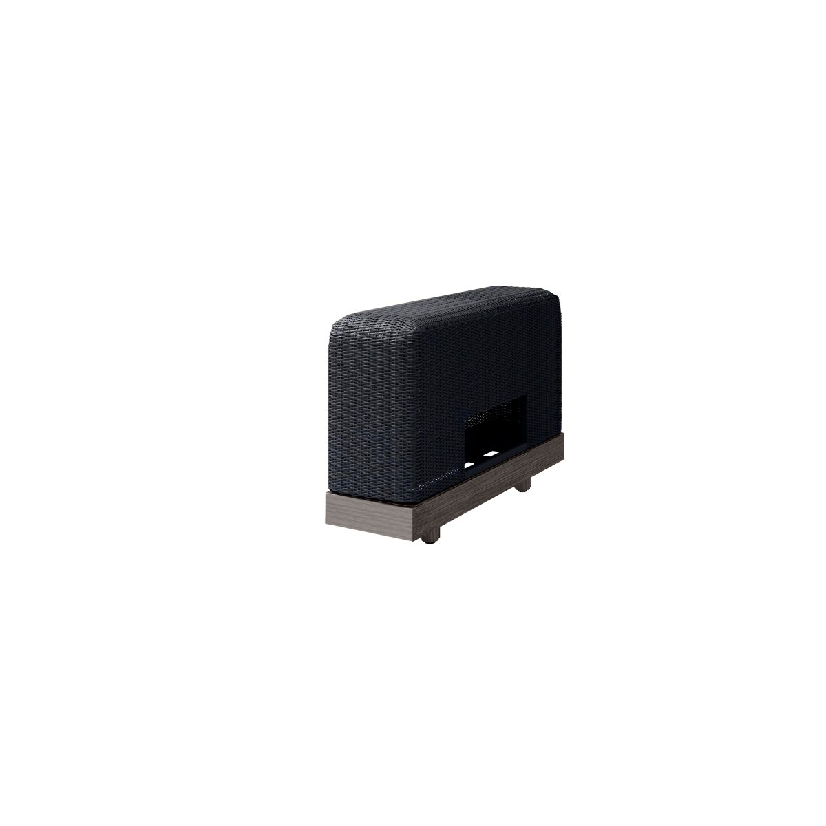 Grande Armrest Section (1 Pc) Coal-Smoke - Back