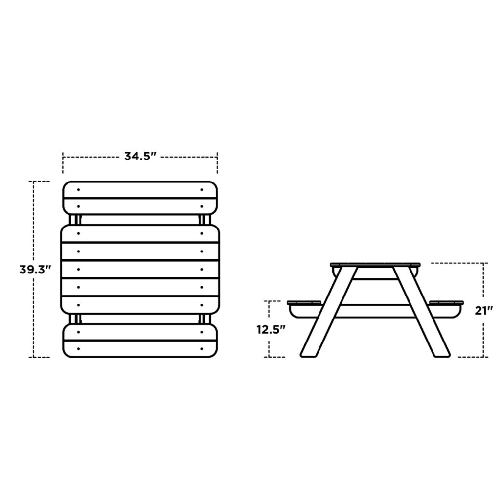 Polywood Kids Outdoor Picnic Table - Florida Backyard