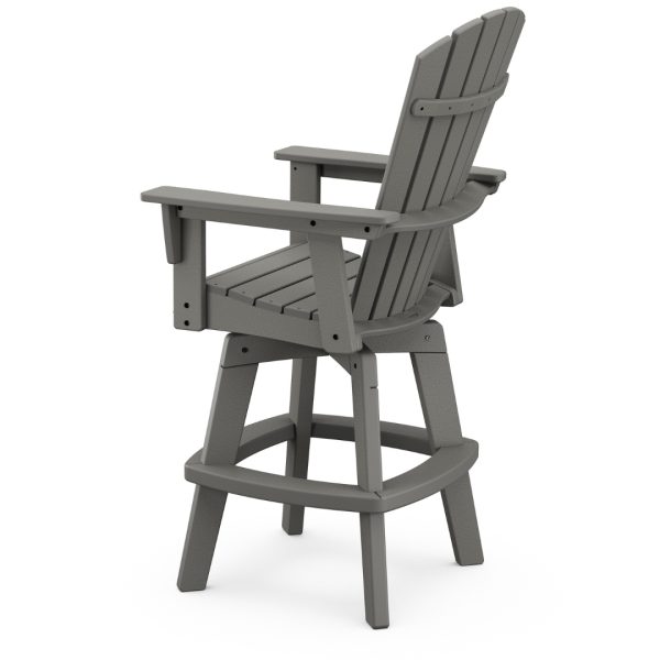 Nautical Curveback Adirondack Swivel Bar Chair