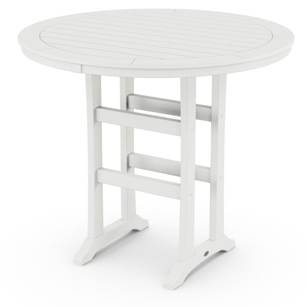 Nautical Trestle 48 Round Bar Table