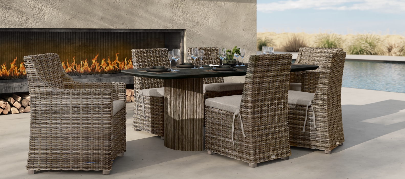 Wicker Dining Set