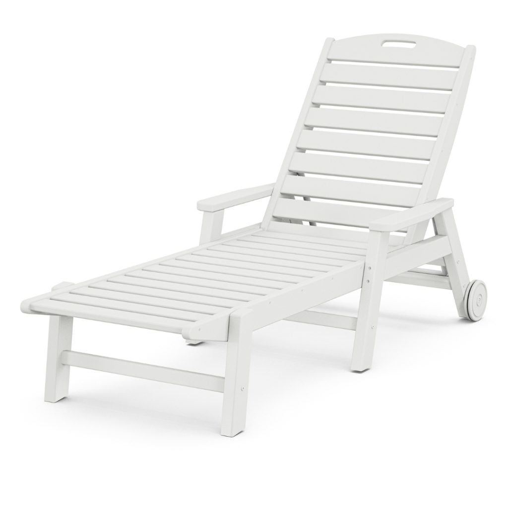 Nautical Chaise Lounge W Arms And Wheels Florida Backyard