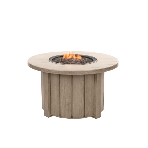 Trevi Fire Pit 42 Round Lit - Flax
