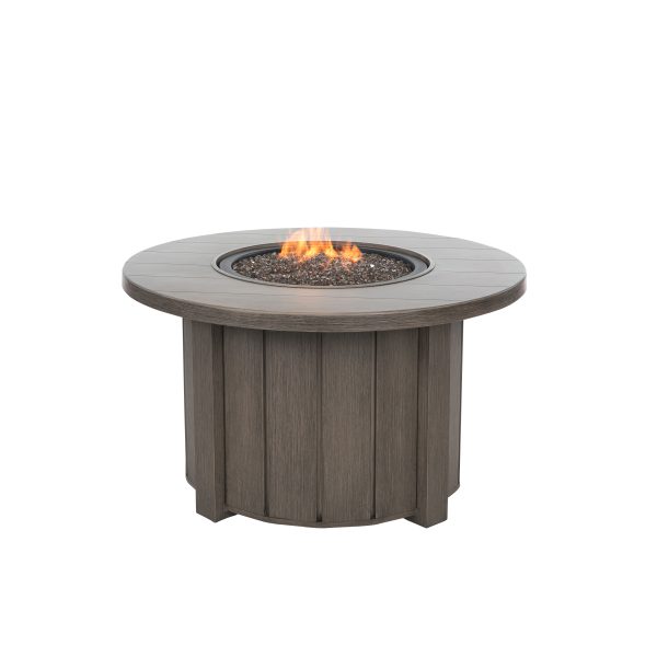 Trevi Fire Pit 42 Round Lit - Hickory