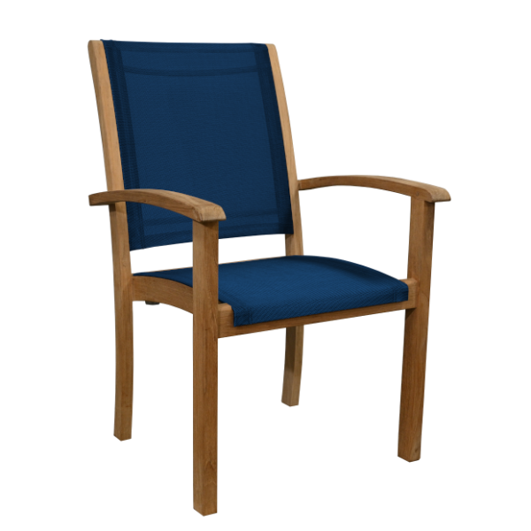 Riviera Stacking Sling Dining Arm Chair