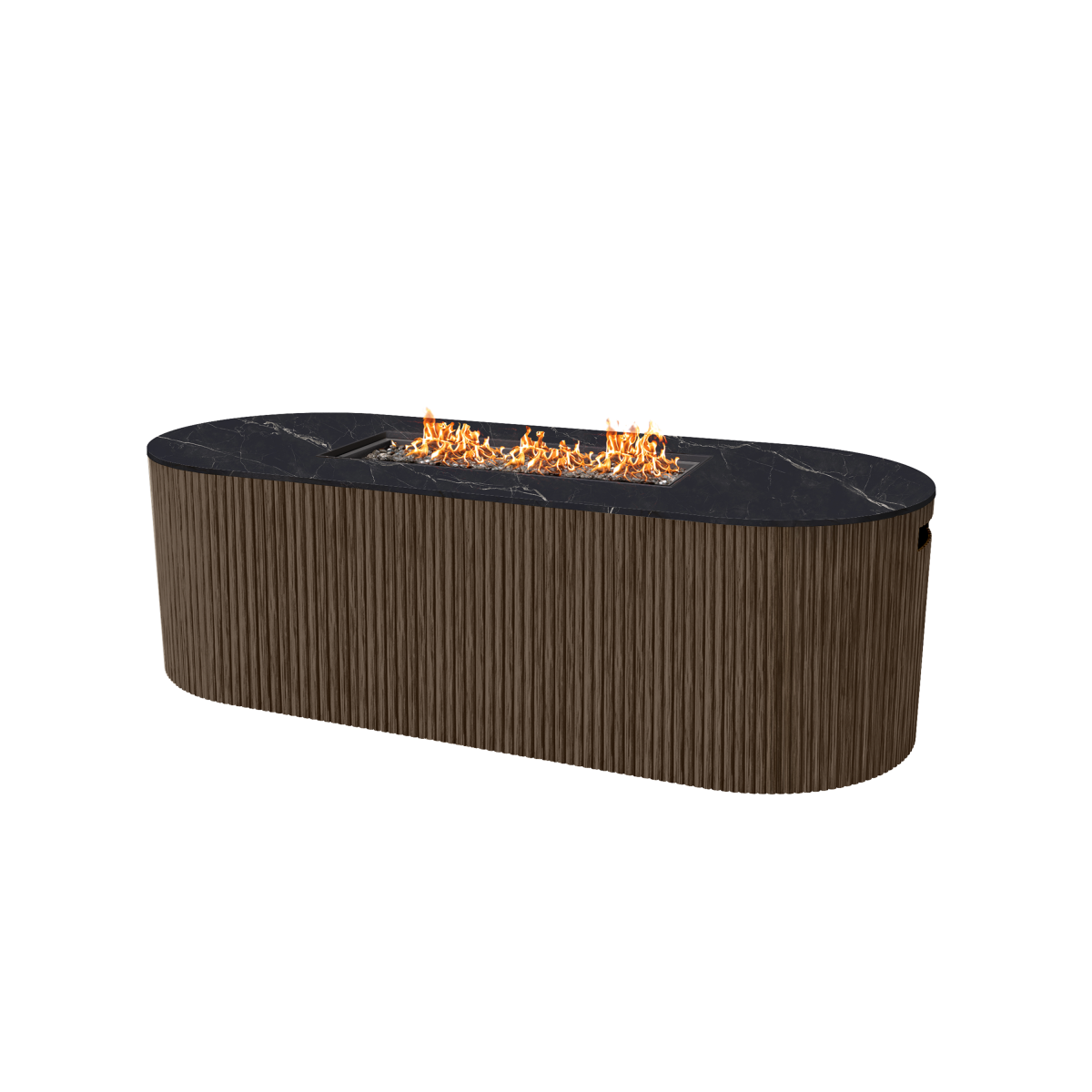 Hampton + Aspen Fire Pit Sable + Onyx - Lit