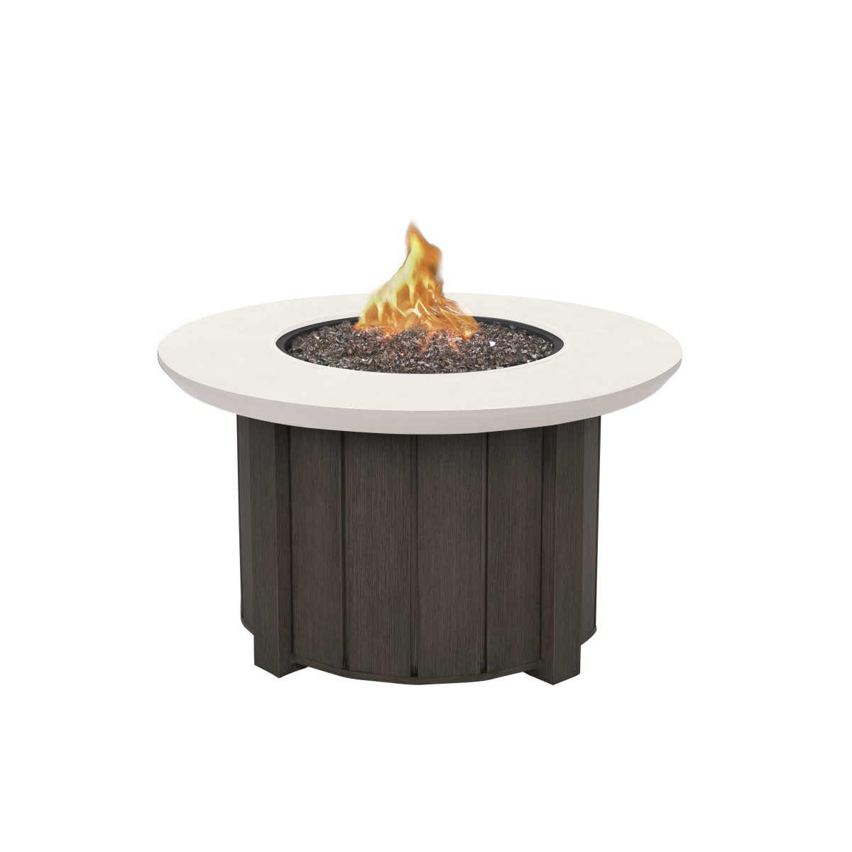 Trevi FIre Pit Round Base Chestnut + Bellino Top Ivory