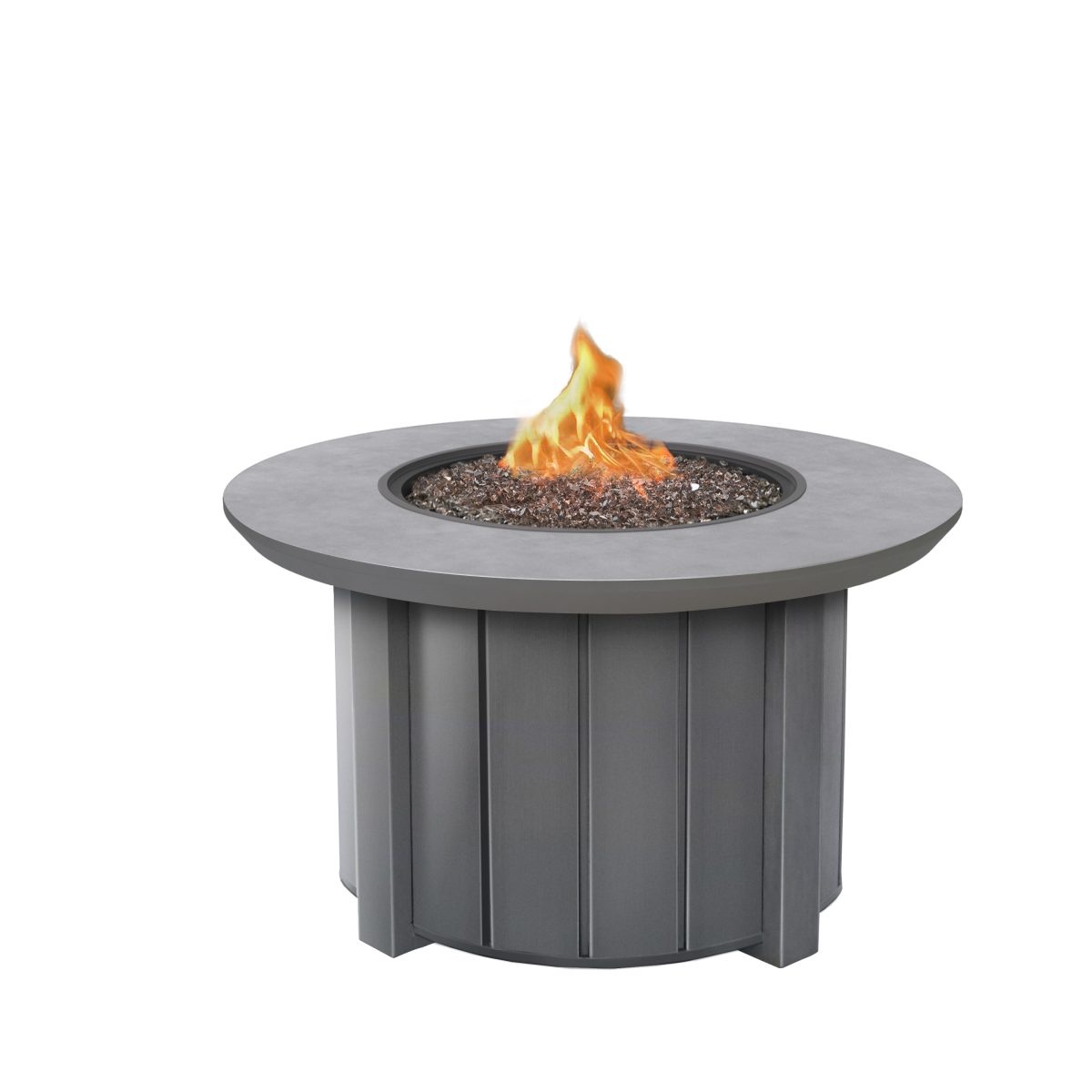 Trevi FIre Pit Round Base Graphite + Bellino Top Concrete