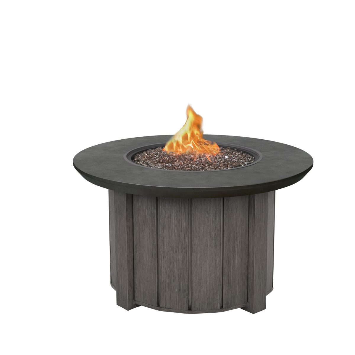 Trevi FIre Pit Round Base Smoke + Bellino Top Iron