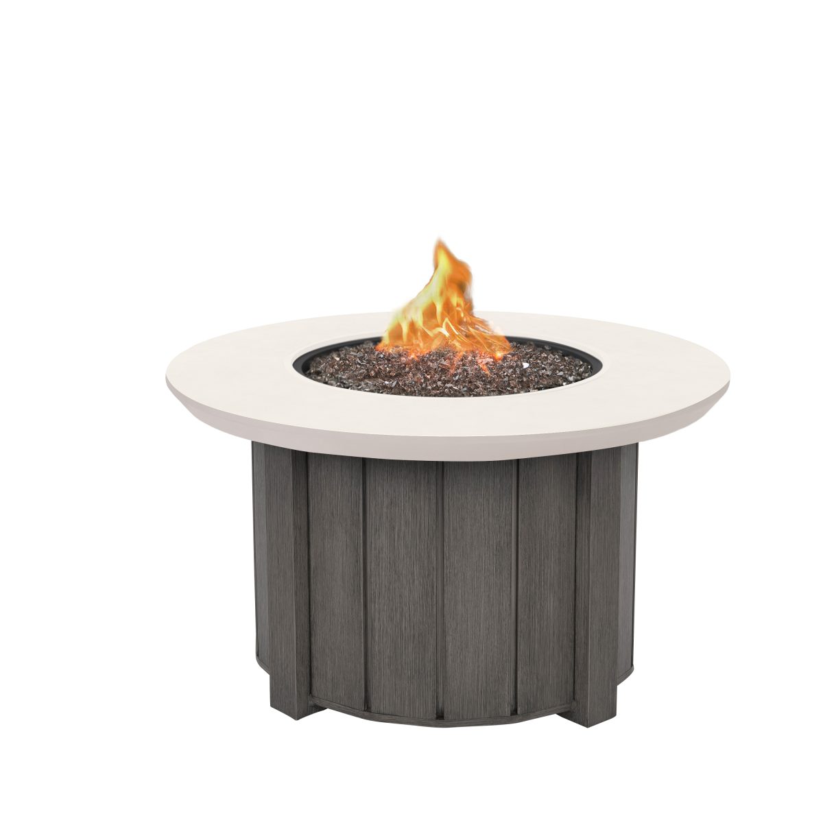 Trevi FIre Pit Round Base Smoke + Bellino Top Ivory