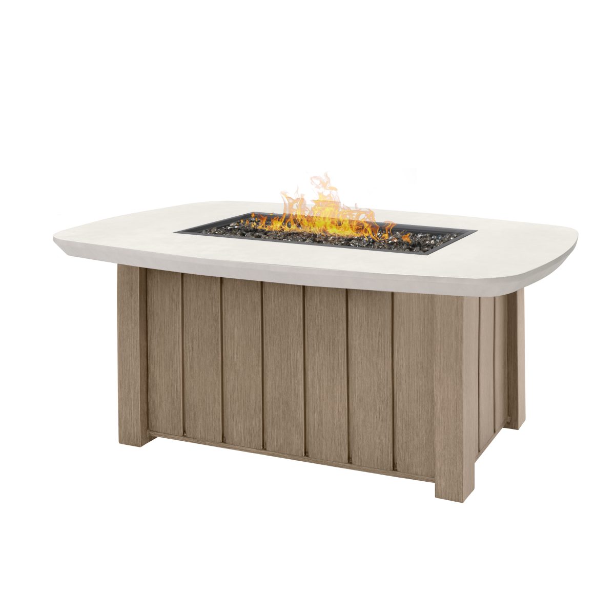 Trevi Fire Pit Rectangular Flax + Bellino Ivory
