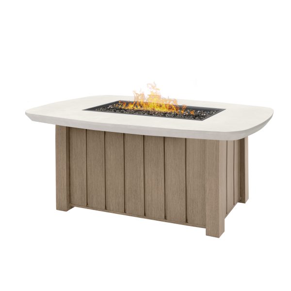 Trevi Fire Pit Rectangular Flax + Bellino Ivory
