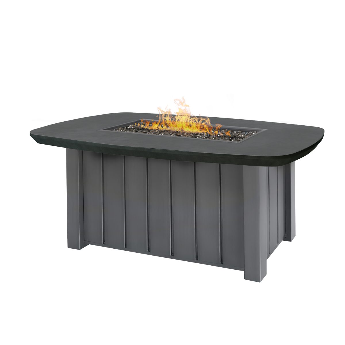 Trevi Fire Pit Rectangular Graphite + Bellino Iron