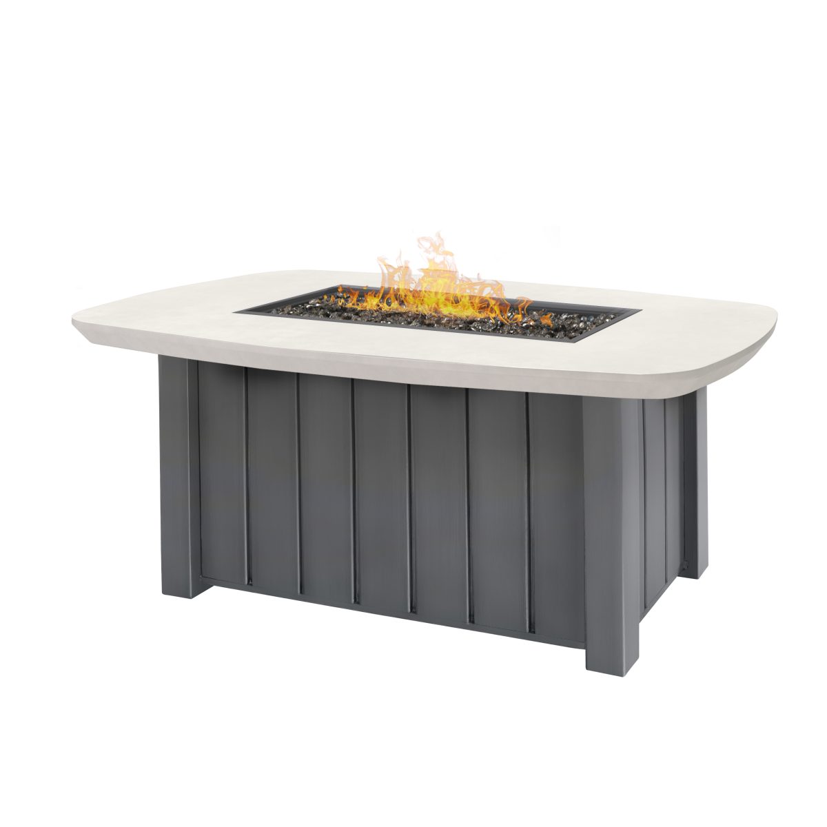 Trevi Fire Pit Rectangular Graphite + Bellino Ivory
