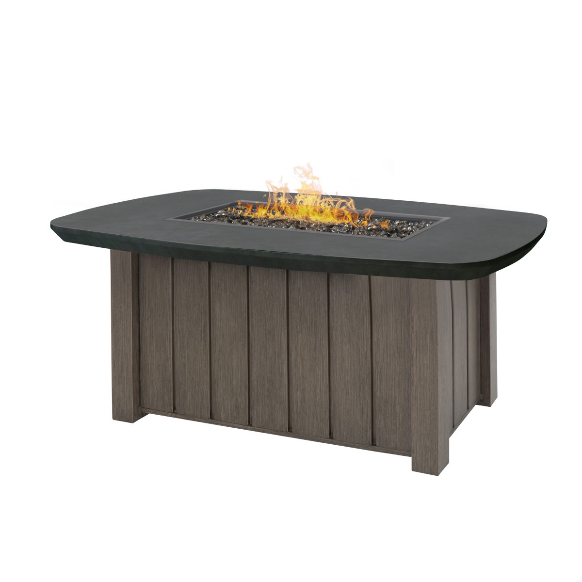 Trevi Fire Pit Rectangular Hickory + Bellino Iron