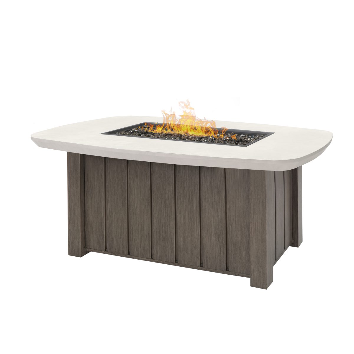Trevi Fire Pit Rectangular Hickory + Bellino ivory