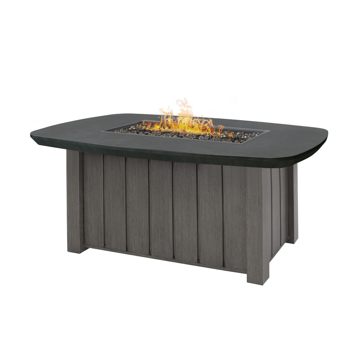 Trevi Fire Pit Rectangular Smoke + Bellino Iron