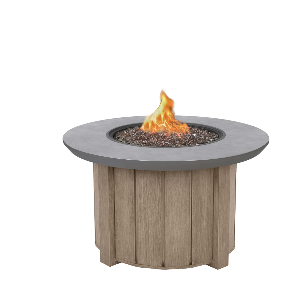 Trevi Fire Pit Round Base Flax + Bellino Top Concrete