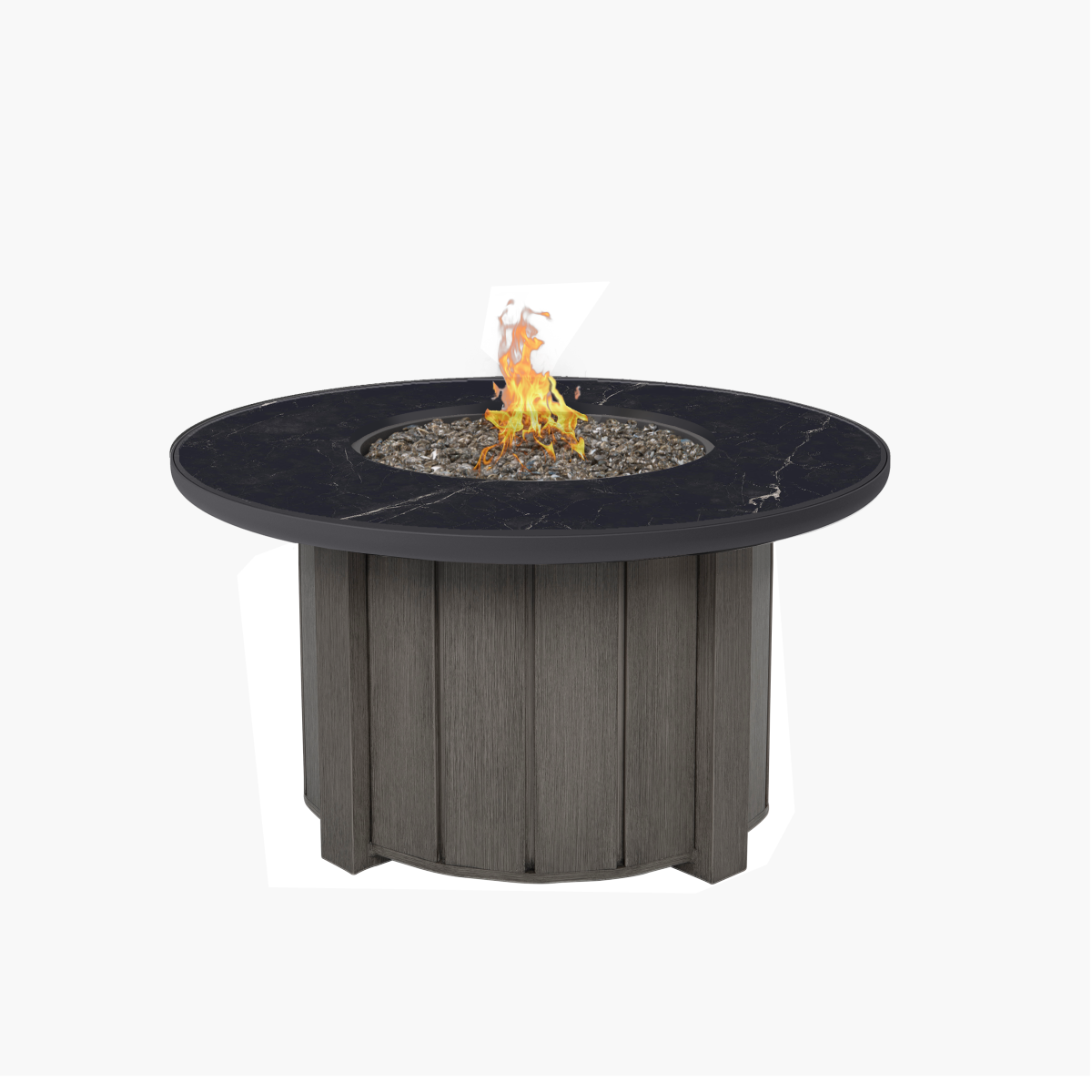Trevi Fire Pit Round Base Smoke + Aspen Onyx Top